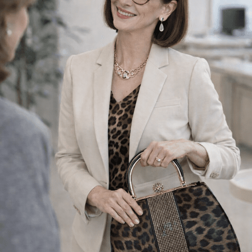 LuxeDome Handbag - Leopard