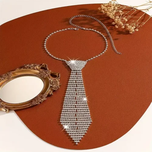 Crystal Cascade Tie Necklace - SOLD OUT