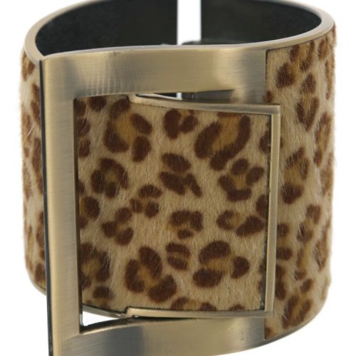 Golden Leopard Bangle