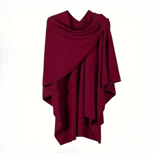 Winter Whisper Shawl - Burgundy