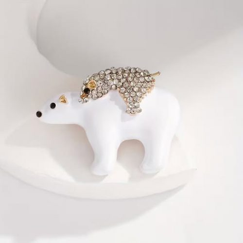Northern Embrace Polar Bear Brooch