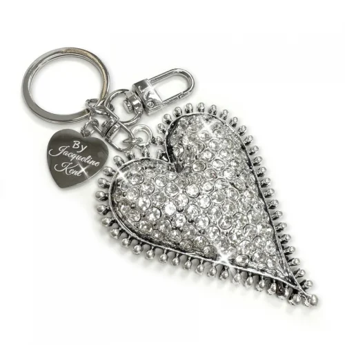Heartfelt Treasures - Crystal Heart Charm - Silver