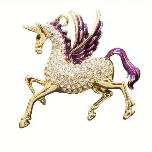 Ethereal Winged Unicorn Brooch