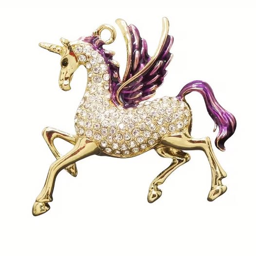 Ethereal Winged Unicorn Brooch