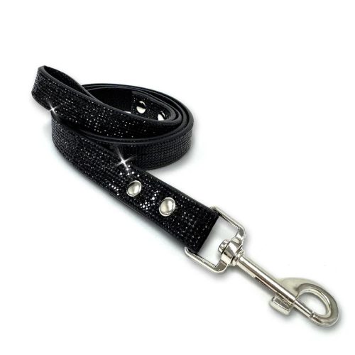 Crystal Companion - Black Tie Dog Leash