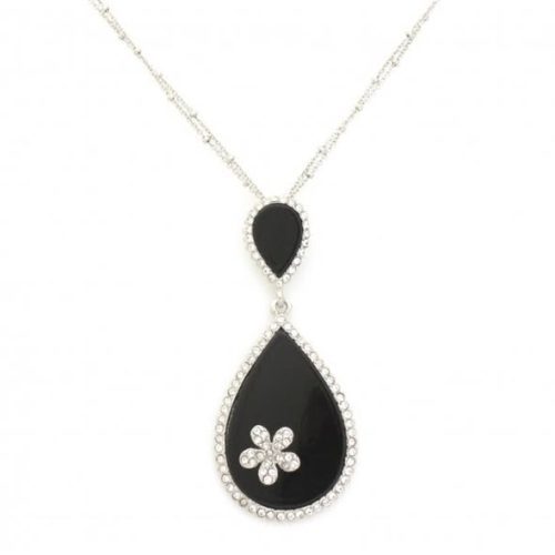 Midnight Daisy Drop Necklace