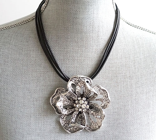 Silver Bloom Statement Set