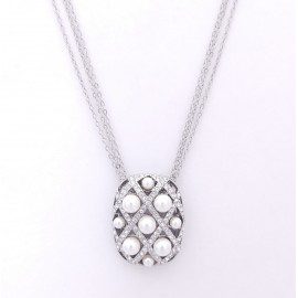 Garden Lattice Pearl Necklace