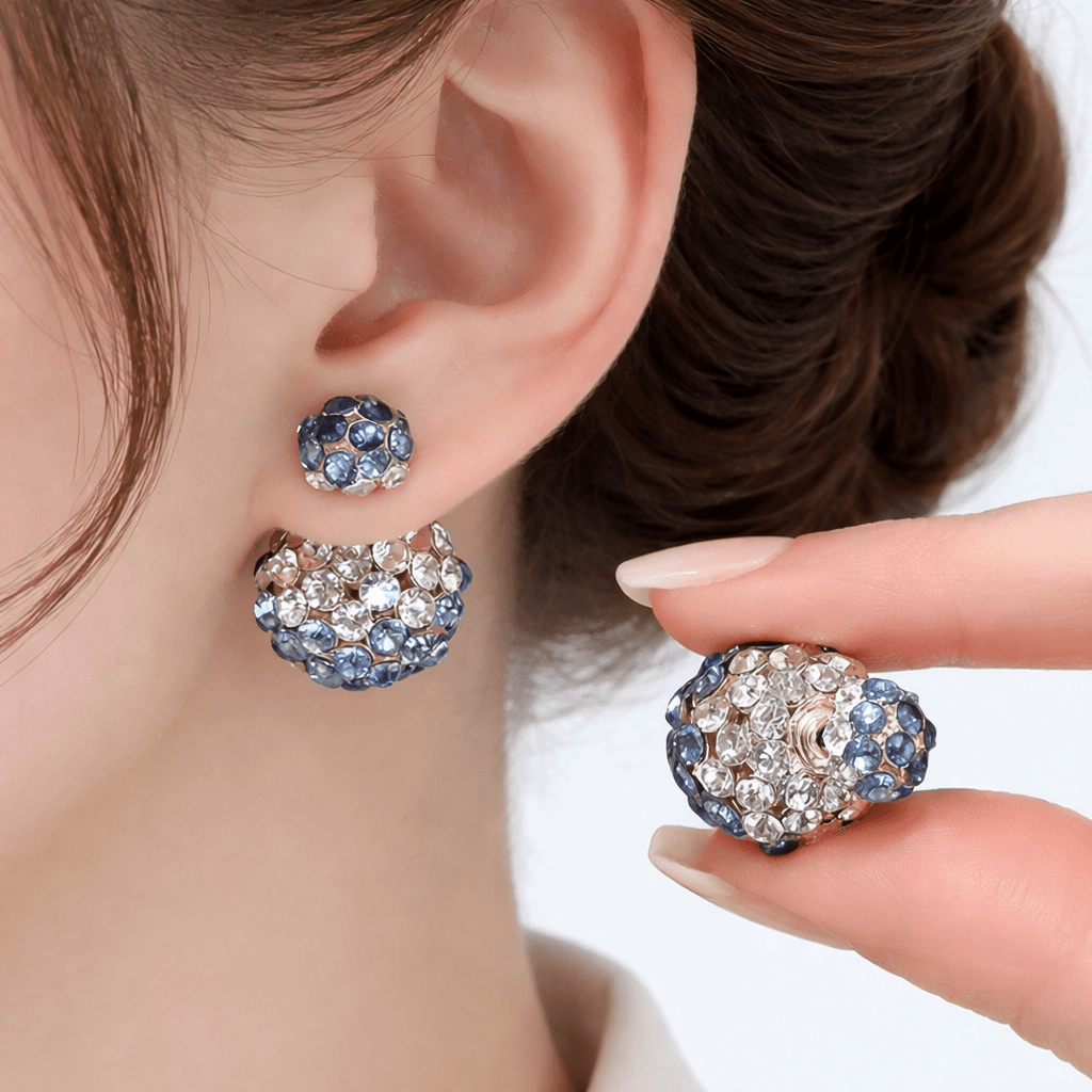 Double Bubble - Blue & White Crystal - Image 2